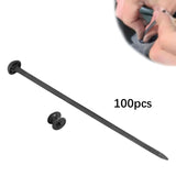 Maxbell 100x Universal Cable Ties Self Locking Black Multifunctional Zip Ties Holder