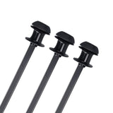 Maxbell 100x Universal Cable Ties Self Locking Black Multifunctional Zip Ties Holder