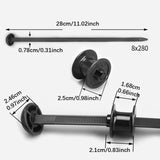 Maxbell 100x Universal Cable Ties Self Locking Black Multifunctional Zip Ties Holder