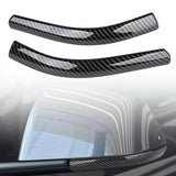 Maxbell 2x Front Headlamp Eyelid Overlay Trim Carbon Fashion for Auto Accessory 19x2cm