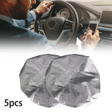Maxbell 5 Pieces Steering Wheel Sun Shade Covers Portable Practical Dustproof Covers