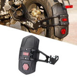 Maxbell Motorcycle Rear Mudguard Fender Simple Assembly Black with Reflector