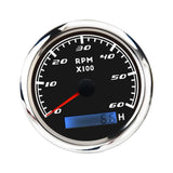 Maxbell Digital Tach Hour Meter Universal RPM Gauge for 12V/24V Autos 0 to 60 black
