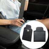 Maxbell 2x Seat Belt Adjuster Automobile PU Leather Comfort Children Neck Protection Snap Button