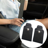 Maxbell 2x Seat Belt Adjuster Automobile PU Leather Comfort Children Neck Protection Snap Button