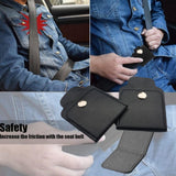 Maxbell 2x Seat Belt Adjuster Automobile PU Leather Comfort Children Neck Protection Snap Button