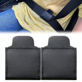 Maxbell 2x Seat Belt Adjuster Automobile PU Leather Comfort Children Neck Protection Hook and Loop