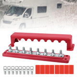Maxbell Power Distribution Block Negative and Positive 300A for Boat Marine Car Red