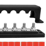 Maxbell Power Distribution Block Negative and Positive 300A for Boat Marine Car Black