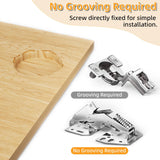 Maxbell 2x RV Cabinet Door Hinges Soft Close Travel Wardrobe Overhead Cabinet Hinges