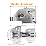 Maxbell 2x RV Cabinet Door Hinges Soft Close Travel Wardrobe Overhead Cabinet Hinges