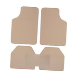 Maxbell 5 Pieces Automotive Floor Mats Front and Rear Mats for Automobile Truck Beige