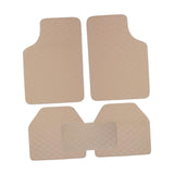 Maxbell 5 Pieces Automotive Floor Mats Front and Rear Mats for Automobile Truck Beige