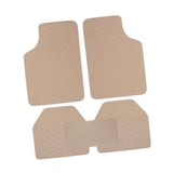 Maxbell 5 Pieces Automotive Floor Mats Front and Rear Mats for Automobile Truck Beige