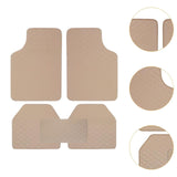 Maxbell 5 Pieces Automotive Floor Mats Front and Rear Mats for Automobile Truck Beige