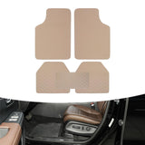 Maxbell 5 Pieces Automotive Floor Mats Front and Rear Mats for Automobile Truck Beige