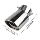 Maxbell Car Exhaust Tip Stainless Steel Accessory Exhaust Muffler for SUV Sedan argent bent