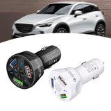 Maxbell Car Phone Charger 3 Port Automobile Accessory Stylish Compact Sturdy Adapter Black