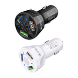 Maxbell Car Phone Charger 3 Port Automobile Accessory Stylish Compact Sturdy Adapter Black
