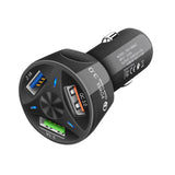 Maxbell Car Phone Charger 3 Port Automobile Accessory Stylish Compact Sturdy Adapter Black