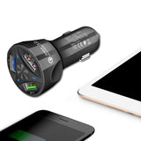 Maxbell Car Phone Charger 3 Port Automobile Accessory Stylish Compact Sturdy Adapter Black