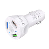 Maxbell Car Phone Charger 3 Port Automobile Accessory Stylish Compact Sturdy Adapter White