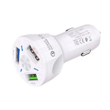 Maxbell Car Phone Charger 3 Port Automobile Accessory Stylish Compact Sturdy Adapter White