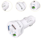 Maxbell Car Phone Charger 3 Port Automobile Accessory Stylish Compact Sturdy Adapter White