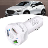 Maxbell Car Phone Charger 3 Port Automobile Accessory Stylish Compact Sturdy Adapter White