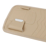 Maxbell Car Visor CD Case Organizer 11.8x6.3inch Versatile Lightweight Storage Pouch Beige