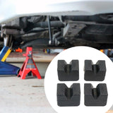 Maxbell 4 Pieces Automotive Jack Rubber Rubber Pad Flexible Black Compact Protective