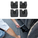 Maxbell 4 Pieces Automotive Jack Rubber Rubber Pad Flexible Black Compact Protective