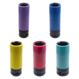 Maxbell Wheel Socket 1/2 inch Drive Compact Deep Impact Socket Impact Lug Nut Socket 15mm Violet