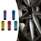 Maxbell Wheel Socket 1/2 inch Drive Compact Deep Impact Socket Impact Lug Nut Socket 15mm Violet