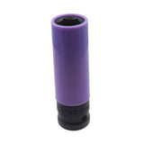 Maxbell Wheel Socket 1/2 inch Drive Compact Deep Impact Socket Impact Lug Nut Socket 15mm Violet