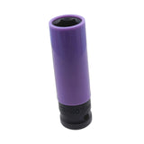 Maxbell Wheel Socket 1/2 inch Drive Compact Deep Impact Socket Impact Lug Nut Socket 15mm Violet