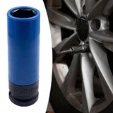 Maxbell Wheel Socket 1/2 inch Drive Compact Deep Impact Socket Impact Lug Nut Socket 17mm Blue