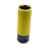 Maxbell Wheel Socket 1/2 inch Drive Compact Deep Impact Socket Impact Lug Nut Socket 19mm Yellow