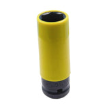 Maxbell Wheel Socket 1/2 inch Drive Compact Deep Impact Socket Impact Lug Nut Socket 19mm Yellow