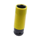 Maxbell Wheel Socket 1/2 inch Drive Compact Deep Impact Socket Impact Lug Nut Socket 19mm Yellow