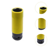 Maxbell Wheel Socket 1/2 inch Drive Compact Deep Impact Socket Impact Lug Nut Socket 19mm Yellow