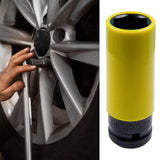 Maxbell Wheel Socket 1/2 inch Drive Compact Deep Impact Socket Impact Lug Nut Socket 19mm Yellow