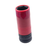 Maxbell Wheel Socket 1/2 inch Drive Compact Deep Impact Socket Impact Lug Nut Socket 21mm Red