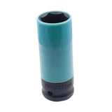 Maxbell Wheel Socket 1/2 inch Drive Compact Deep Impact Socket Impact Lug Nut Socket 22mm Sky Blue