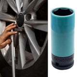 Maxbell Wheel Socket 1/2 inch Drive Compact Deep Impact Socket Impact Lug Nut Socket 22mm Sky Blue