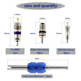 Maxbell Air Conditioning Valve Core Kit Metal Repair Replaces Component Remover Tool Style C