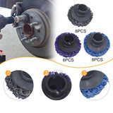Maxbell 6Pcs Brake Hub Cleaning Discs Brake Drum, Rotor, Studs Rust Removal Black