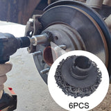 Maxbell 6Pcs Brake Hub Cleaning Discs Brake Drum, Rotor, Studs Rust Removal Black