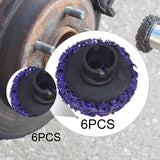 Maxbell 6Pcs Brake Hub Cleaning Discs Brake Drum, Rotor, Studs Rust Removal Purple