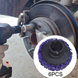 Maxbell 6Pcs Brake Hub Cleaning Discs Brake Drum, Rotor, Studs Rust Removal Purple